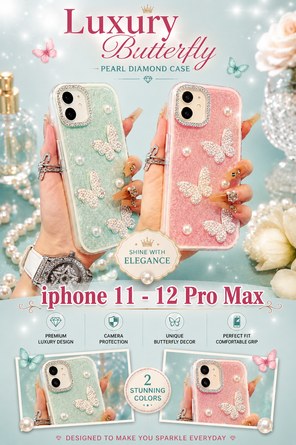 Luxury Butterfly Cases | iPhone 11–12 Pro Max